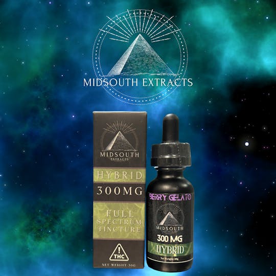 MidSouth Extracts - 300mg Tincture - Hybrid - Berry Gelato - 1