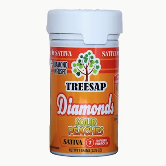 Treesap - CA - Treesap 7pk Infused pre-rolls - Sour Peaches - Sativa - 7g - 1