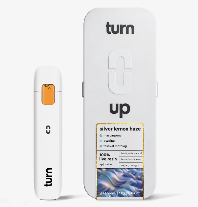 turn Silver Lemon Haze Live Resin Disposable 1g