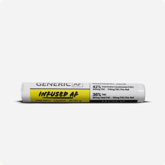 Generic AF - Generic Pre-Rolls | Sativa AF | Infused AF: Mandarin Jack - 1