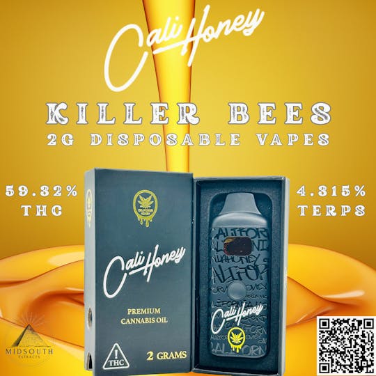 MidSouth Extracts - 2g Disposable - California Honey - Killer Bees - 1