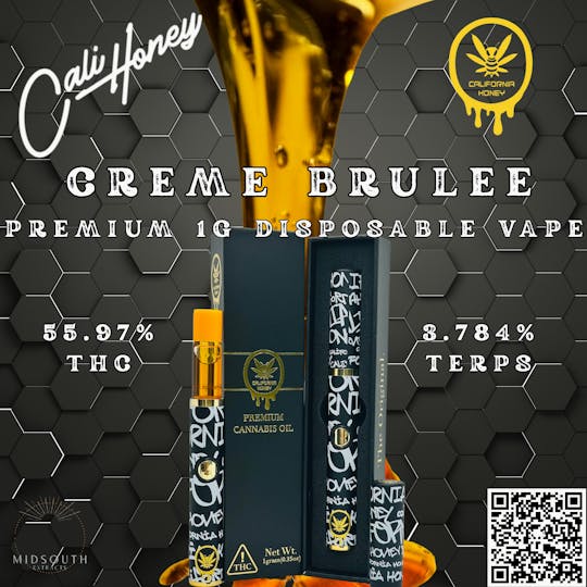 MidSouth Extracts - 1g Disposable - California Honey - Creme Brulee - 1