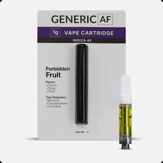 Generic AF - Forbidden Fruit | Indica AF | Vape Cartridge | 1g Ea. - 1