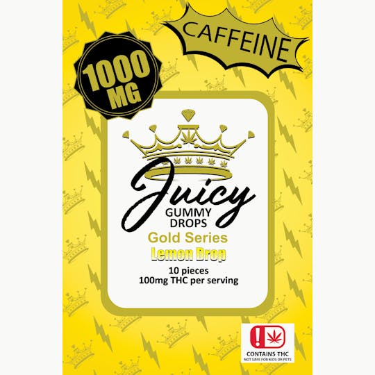 Pharmicated - Juicy - Lemon Drop 1000mg with Caffeine 100mg THC/5mg Caffeine Gold Series - 1