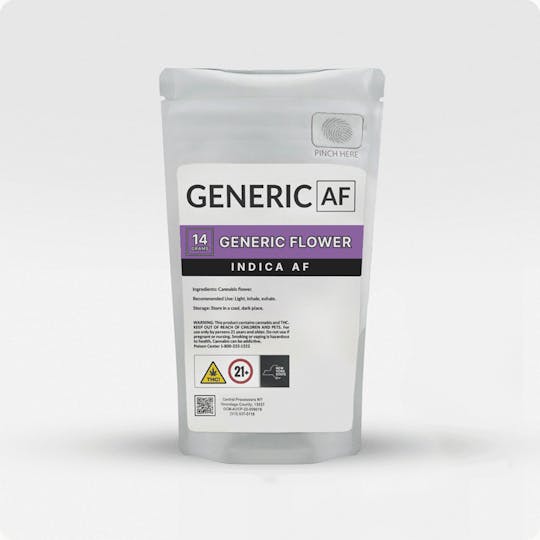 Generic AF - Generic Flower | Indica AF | Purple Cookies | 14g - 1