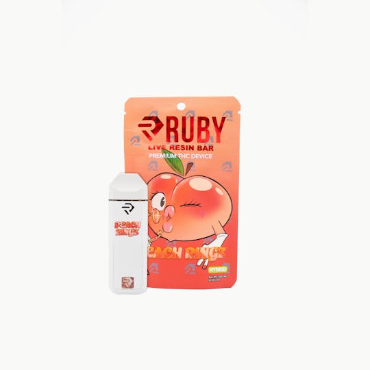 Ruby Concentrates - RUBY Peach Ringz Live Resin All In One 1000mg - 1