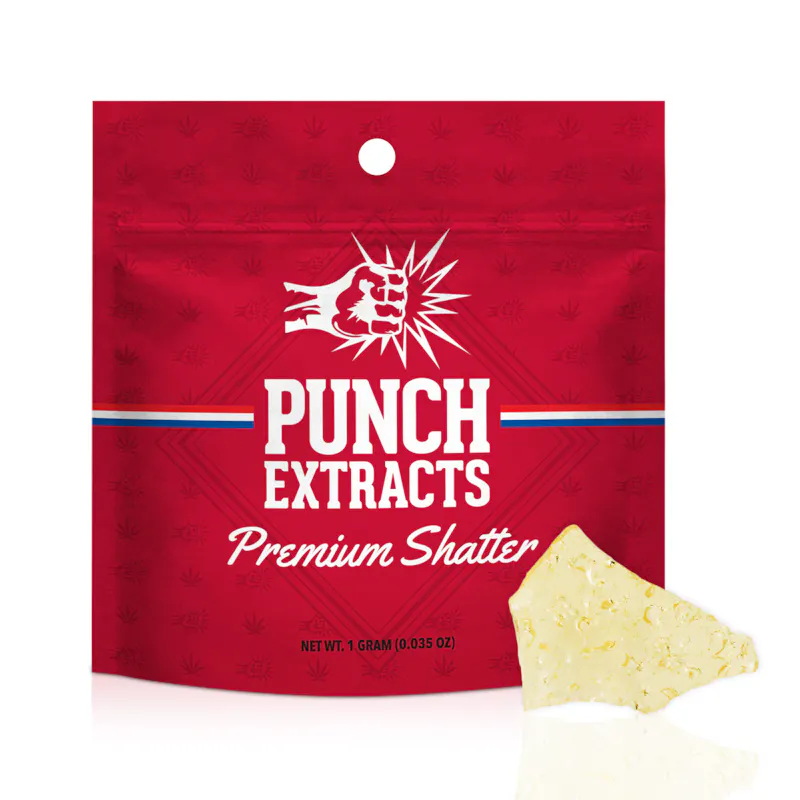 Punch Edibles Sweet Island Skunk BHO Shatter (1g) concentrate