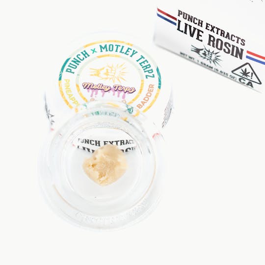 Punch Edibles & Extracts - Pineapple Headhunter Tier 4 Live Rosin Cold Cure Badder (1g) - 1