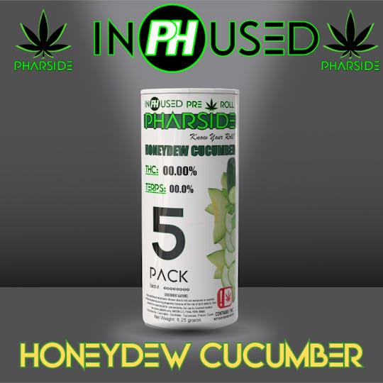 Pharside - 5 pack- Infused Pre-rolls- Honeydew Cucumber - 1