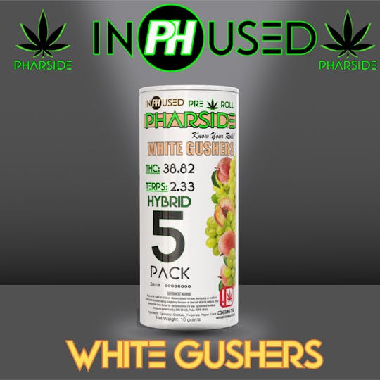 Pharside - 5 pack- Infused Pre-rolls- White Gusher's - 1