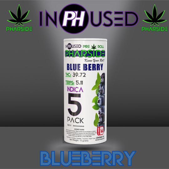 Pharside - 5 pack- Infused Pre-rolls- Blueberry - 1
