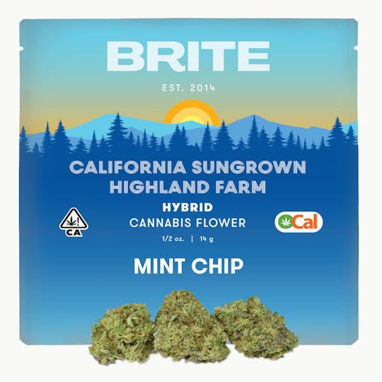 Brite Labs - BRITE Highland OCal Sun-Grown Flower (14g) - Hybrid - Mint Chip - 1