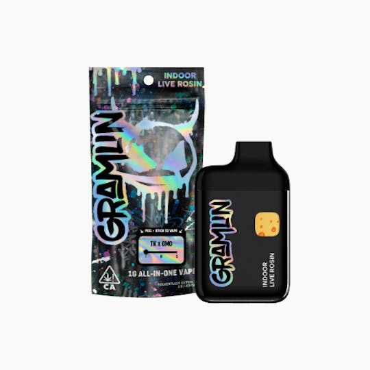 Gramlin - TK x GMO Indoor Live Rosin AIO 1g Vape - 1