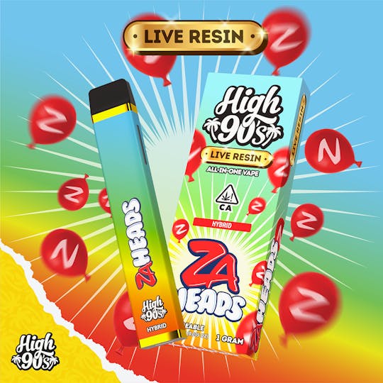 HIGH 90s - High 90s : ZA Heads Live Resin 1g All-In-One Vape - 1