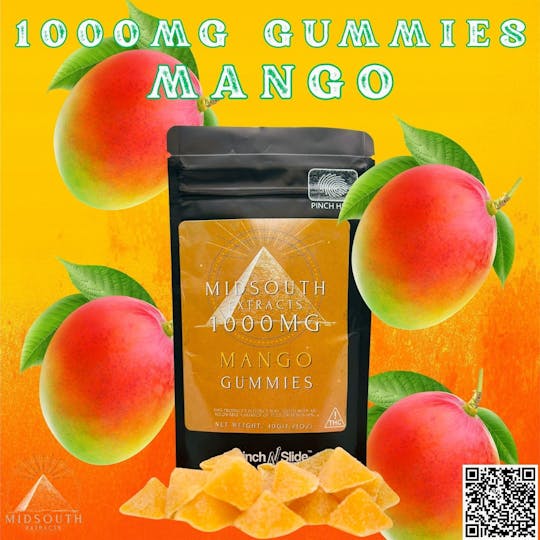 MidSouth Extracts - Gummies - 1000mg - Mango - 1