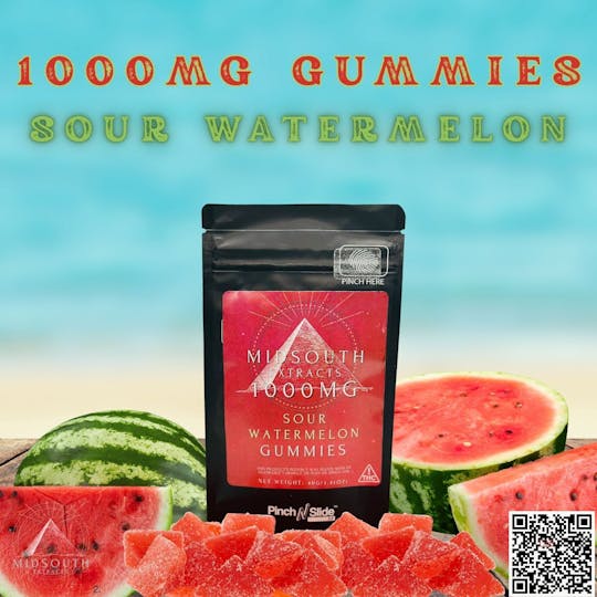 MidSouth Extracts - Gummies - 1000mg - Sour Watermelon - 1