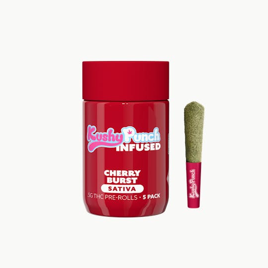 Kushy Punch - 5PK Kushy Punch Infused .5g Liquid Diamond Prerolls - Cherry Burst - 1
