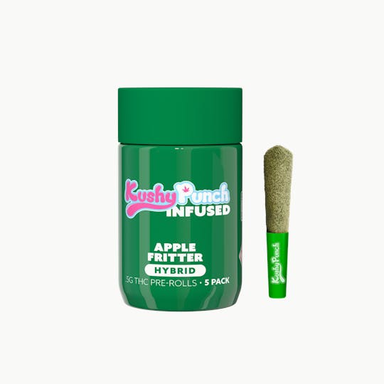 Kushy Punch - 5PK Kushy Punch Infused .5g Liquid Diamond Prerolls - Apple Fritter - 1