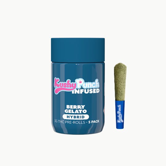 Kushy Punch - 5PK Kushy Punch Infused .5g Liquid Diamond Prerolls - Berry Gelato - 1