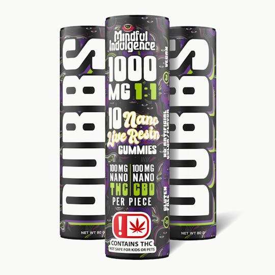 Tribe - Mindful Indulgence - DUBBS Raspberry Pineapple - 1:1 Nano Gummies - 1000mg - 1