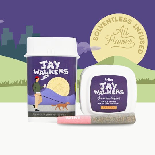 Tribe - Jaywalkers Solventless Infused - Tribe Remix - 11 Infused Pre Rolls - 4.95g - 1