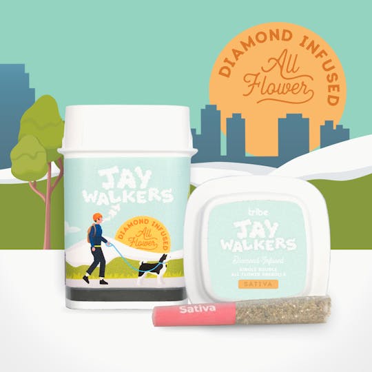 Tribe - Jaywalkers Diamond Infused - Garlic Cracker-11 pk-Infused Pre Rolls-4.95g - 1