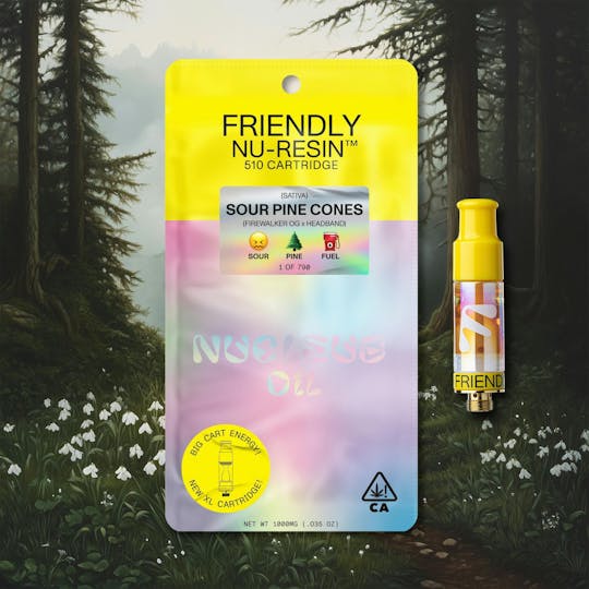 Friendly Brand - Sour Pine Cones 1g Nucleus Live Resin 510 Cart - 1
