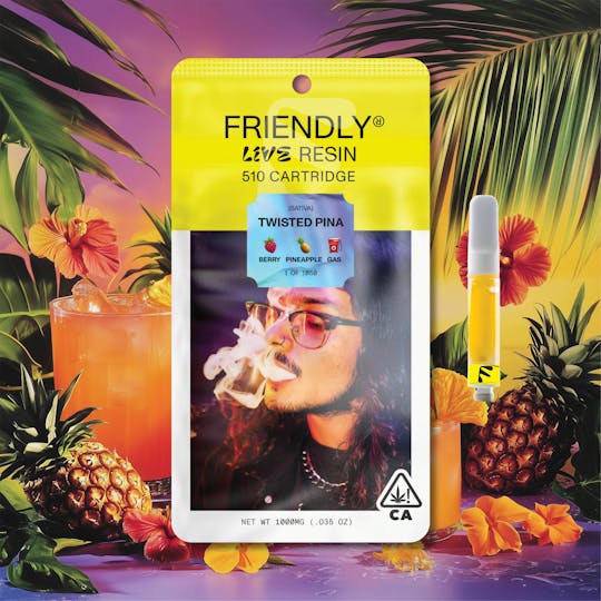 Friendly Brand - Friendly Brand | 1g Live Resin Cartridge | Twisted Pina - 1