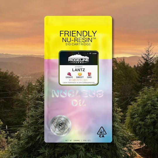 Friendly Brand - Friendly Brand x Ridgeline - Lantz 1g Nucleus Cured Resin 510 Cart - 1