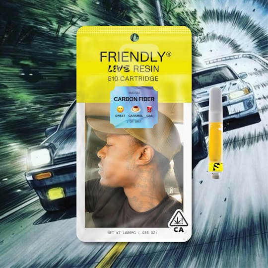 Friendly Brand - Friendly Brand | 1g Live Resin Cartridge | Carbon Fiber - 1