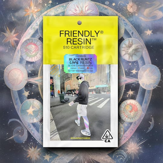 Friendly Brand - Friendly Brand | 1g Live Resin Cartridge | Black Runtz - 1