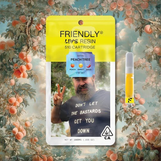 Friendly Brand - Friendly Brand | 1g Live Resin Cartridge | Peach Tree - 1