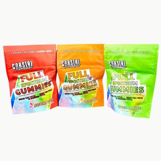 Coastal Remedies - 250mg Strawberry | Full Spectrum Gummies | Coastal Remedies - 1