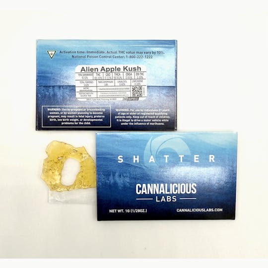 Cannalicious Labs - Alien Apple Kush - Shatter - 1
