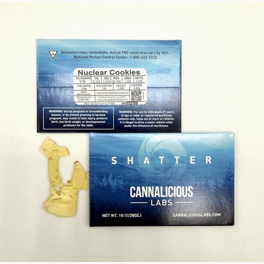 Cannalicious Labs - Nuclear Cookies - Shatter - 1