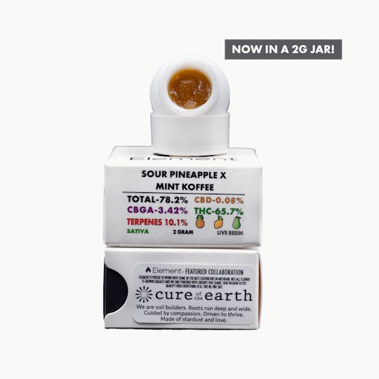 Element - Element Live Resin 2g - Sour Pineapple x Mint Koffee Partial - 1