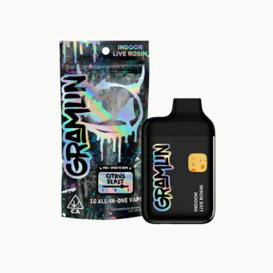 Gramlin - Citrus Blast Indoor Live Rosin AIO 1g Vape - 1