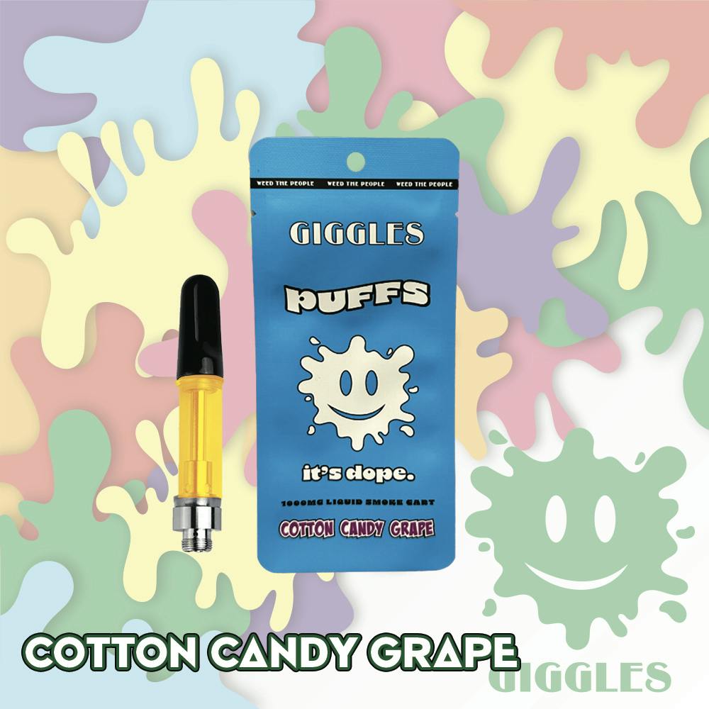 Giggles - Giggles Puffs | Cotton Candy Grape | 1g Cart - 1