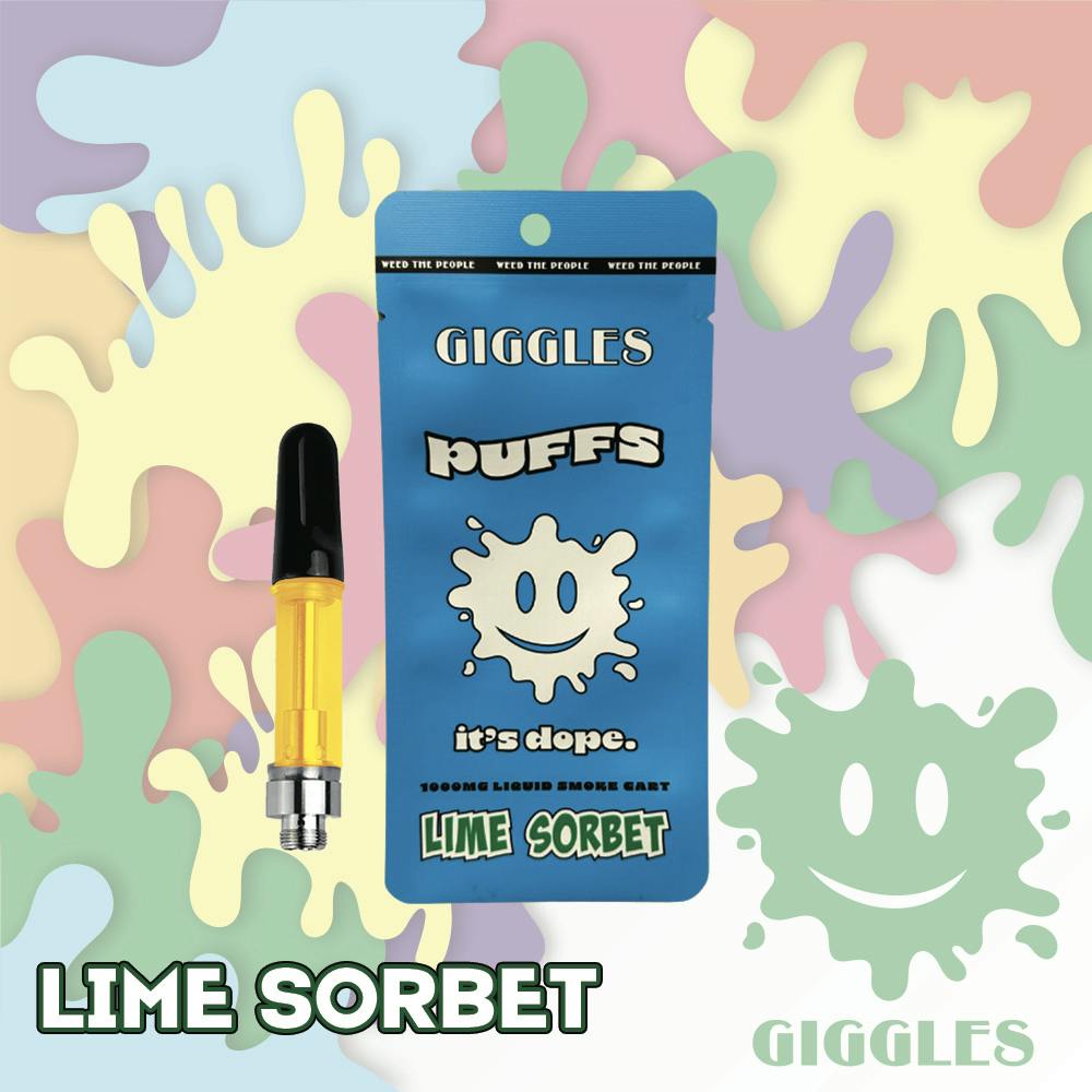 Giggles - Giggles Puffs | Lime Sorbet | 1g Cart - 1