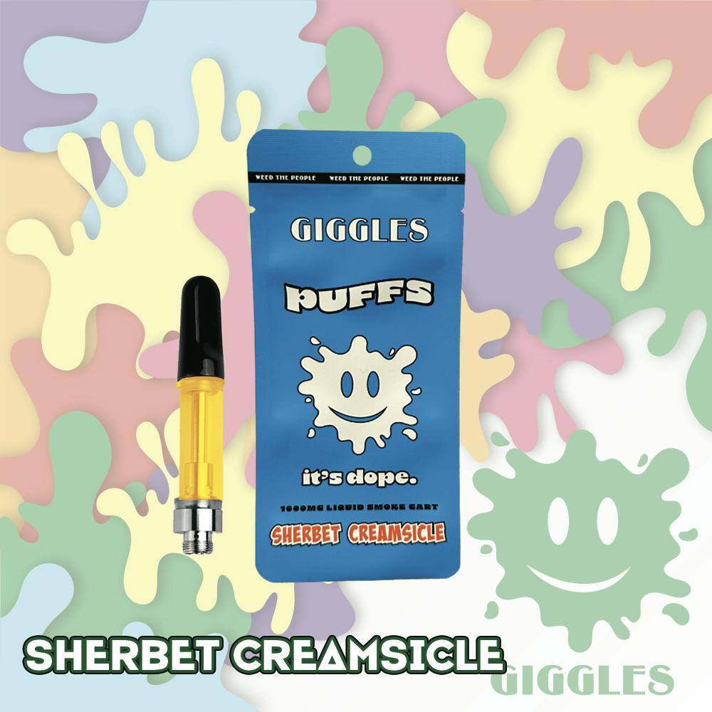 Giggles - Giggles Puffs | Sherbet Creamsicle | 1g Cart - 1