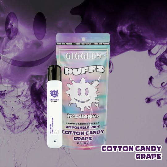 Giggles - Giggles Puffs | Cotton Candy Grape | 1g Disposable - 1