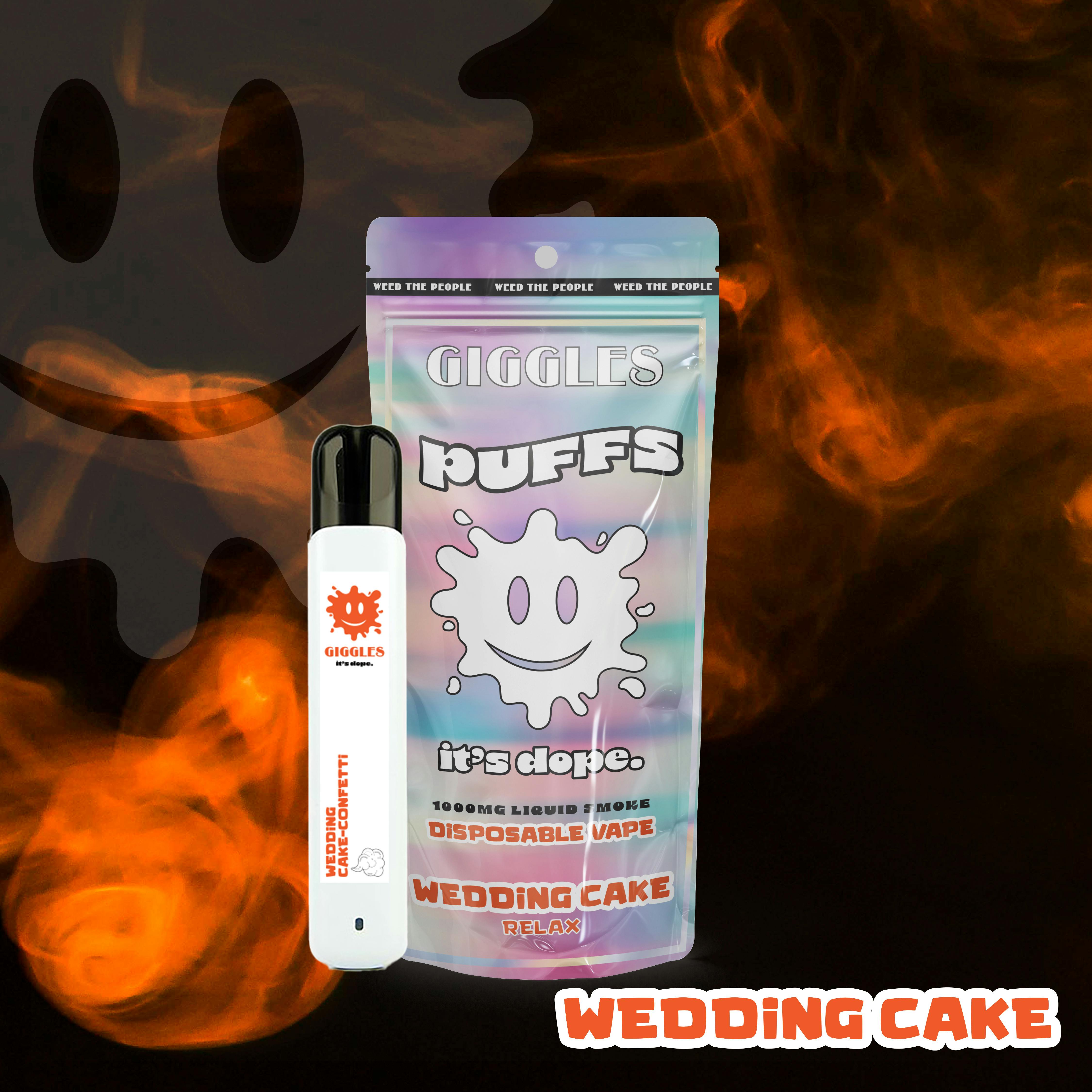 Giggles - Giggles Puffs | Wedding Cake | 1g Disposable - 1
