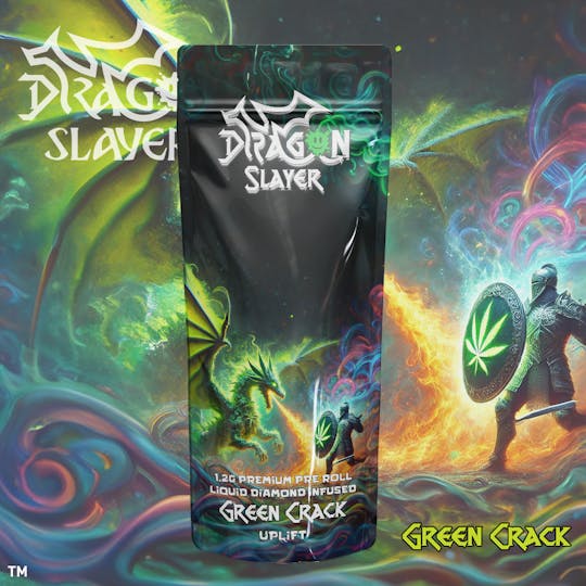 Giggles - Dragon Slayers | Green Crack | Infused Pre-roll | 1.2g - 1