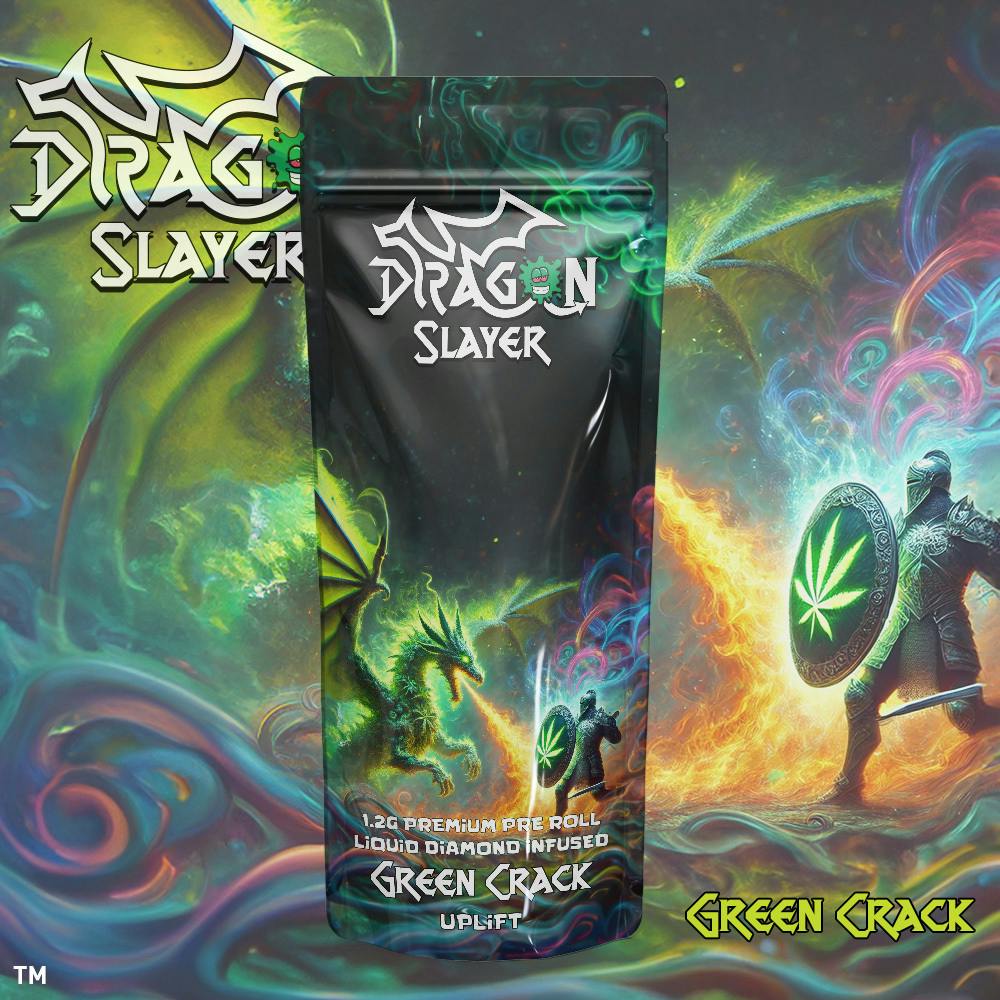 Giggles - Dragon Slayers | Green Crack | Infused Pre-roll | 1.2g - 1