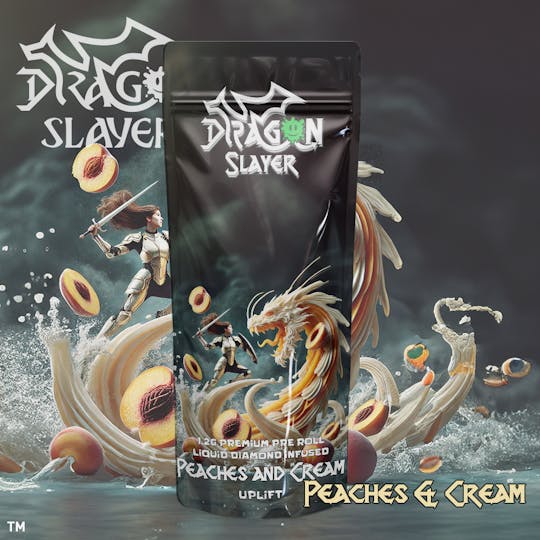 Giggles - Dragon Slayers | Peaches and Cream | Infused Pre-roll | 1.2g - 1