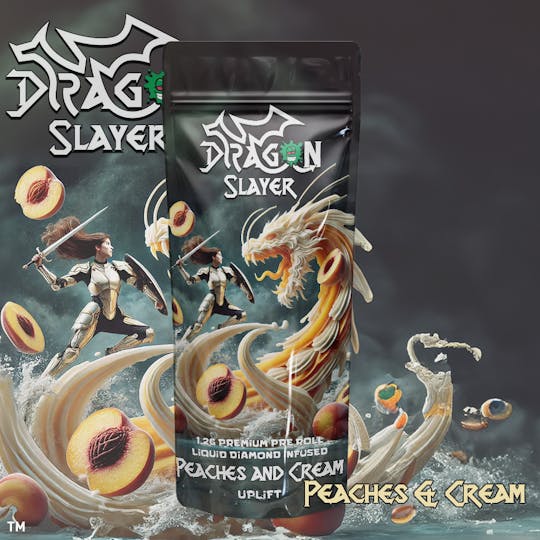 Giggles - Dragon Slayers | Peaches and Cream | Infused Pre-roll | 1.2g - 1