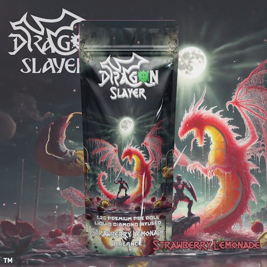 Giggles - Dragon Slayers | Strawberry Lemonade | Infused Pre-roll | 1.2g - 1