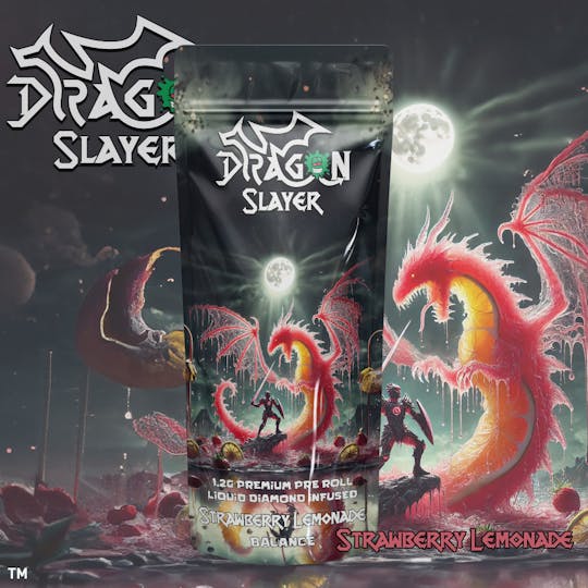 Giggles - Dragon Slayers | Strawberry Lemonade | Infused Pre-roll | 1.2g - 1