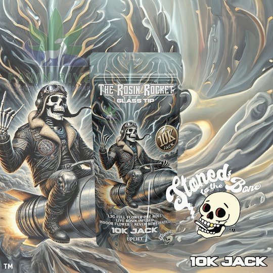 Stoned to the Bone - 10k Jack | Rosin Rocket | Infused Pre-Roll | 1.3g - 1