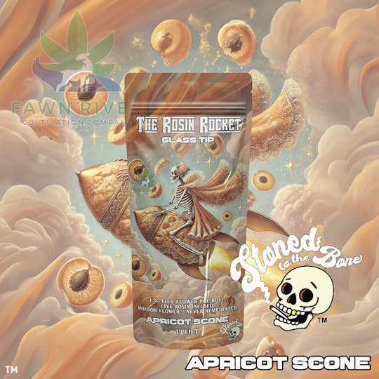 Stoned to the Bone - Apricot Scone | Rosin Rocket | Infused Pre-Roll | 1.3g - 1